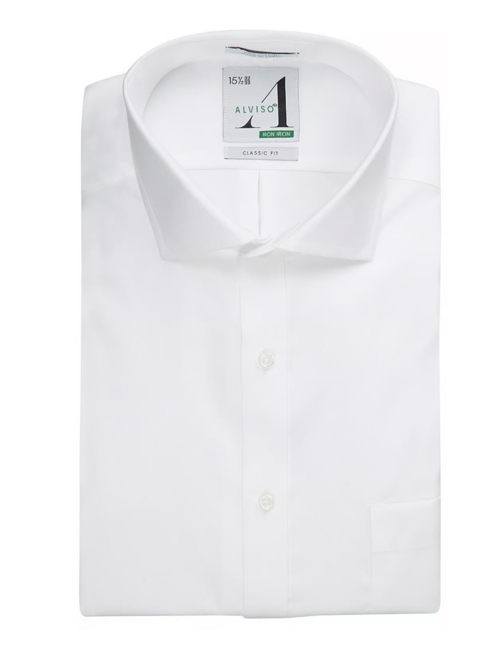 Alviso Alviso Boys White Long Sleeve Cotton Non Iron Solid Dress Shirt