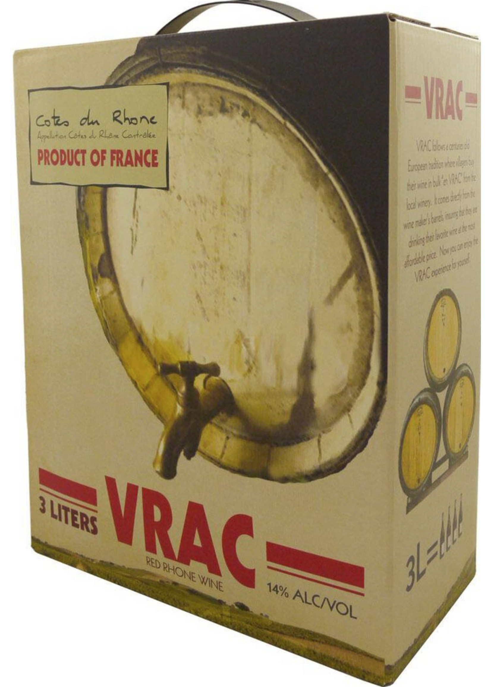 French Box Wine - Vrac Rouge 3L