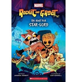 Books Rocket and Groot: The Hunt for the Star-Lord written by Amanda Deibert and Illustrated by Cam Kendell ( Griot Book Club)