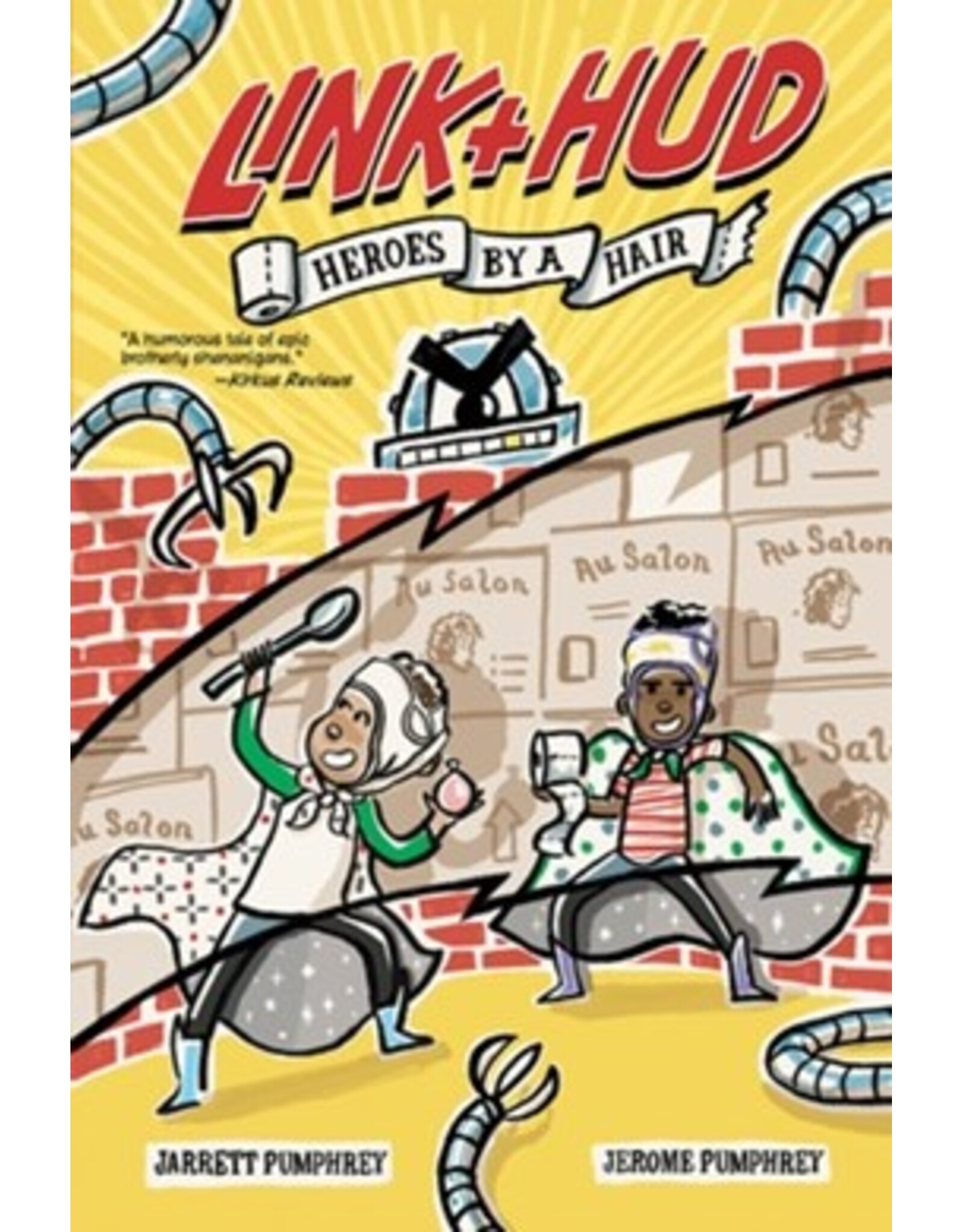 Books Link + Hud : Heroes by a Hair by Jarrett Pumphrey and Jerome Pumphrey - Ages 8 to 12, Grades 4 to 7