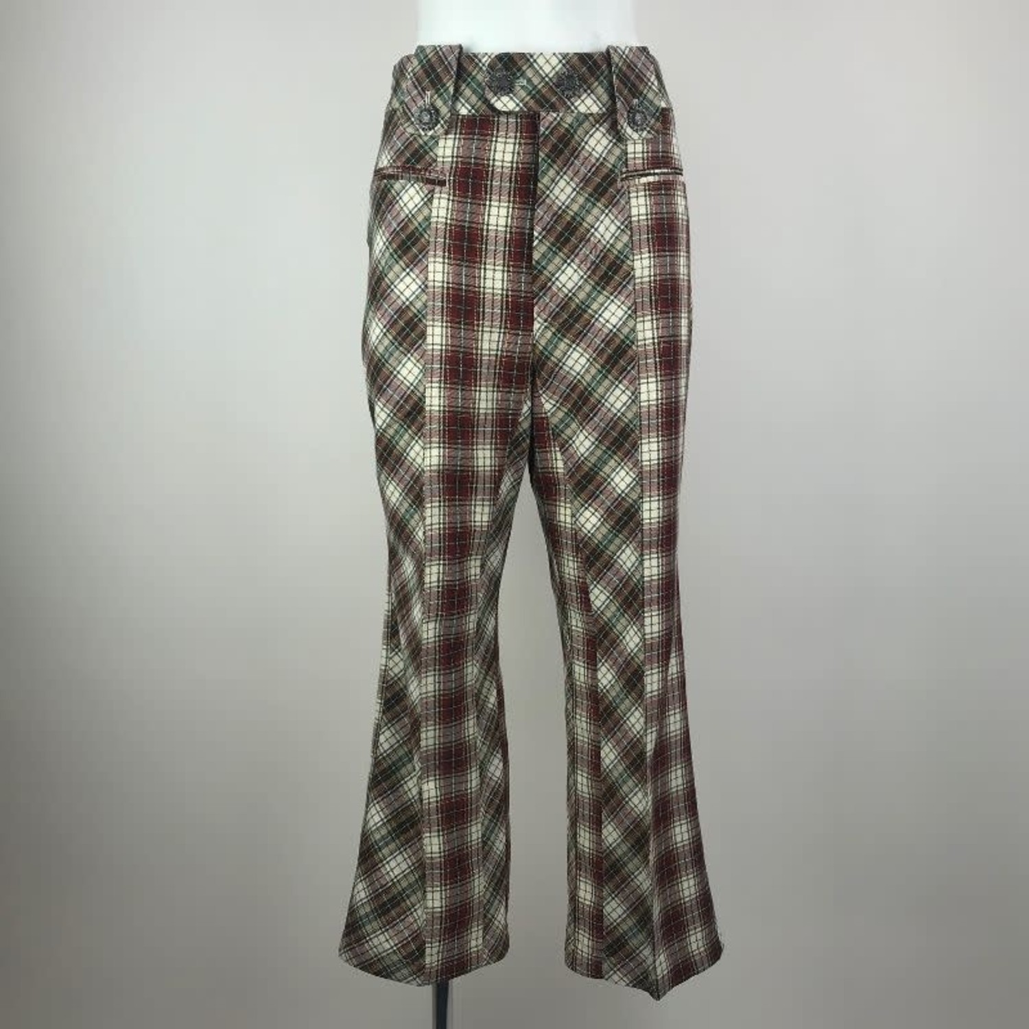 red tartan pants