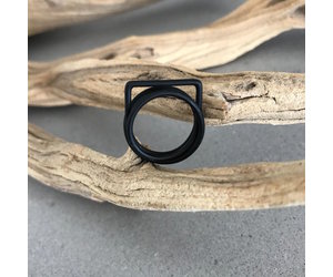 SEBASTIEN JOFFREY MONFORT Ring Dent Brass Black