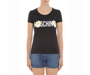 【関税込み】Moschino ブラック Eggs Print フーディ SS22 T-Shirt Eggs Black - Please Do Not Enter