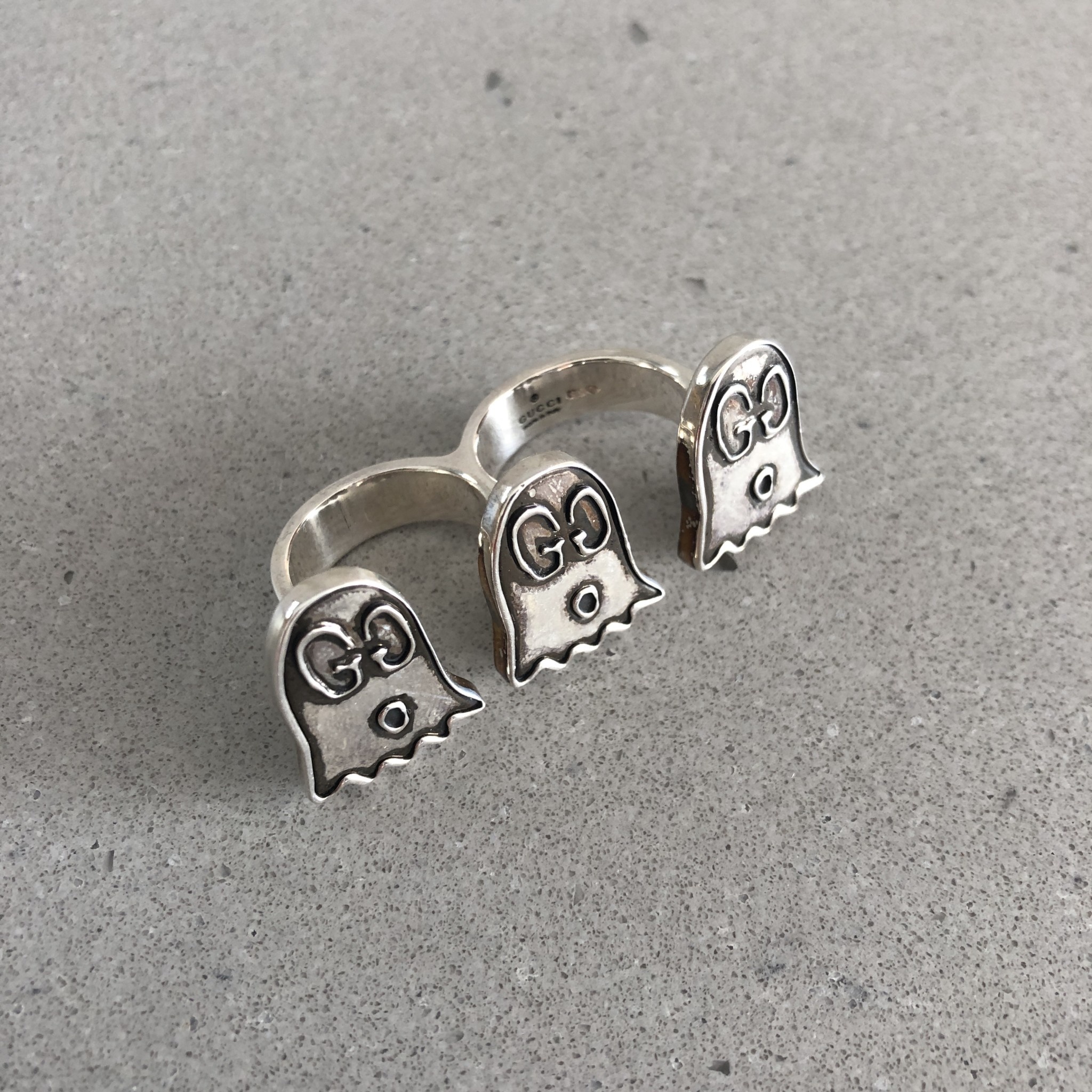 Gucci ghost double ring hotsell