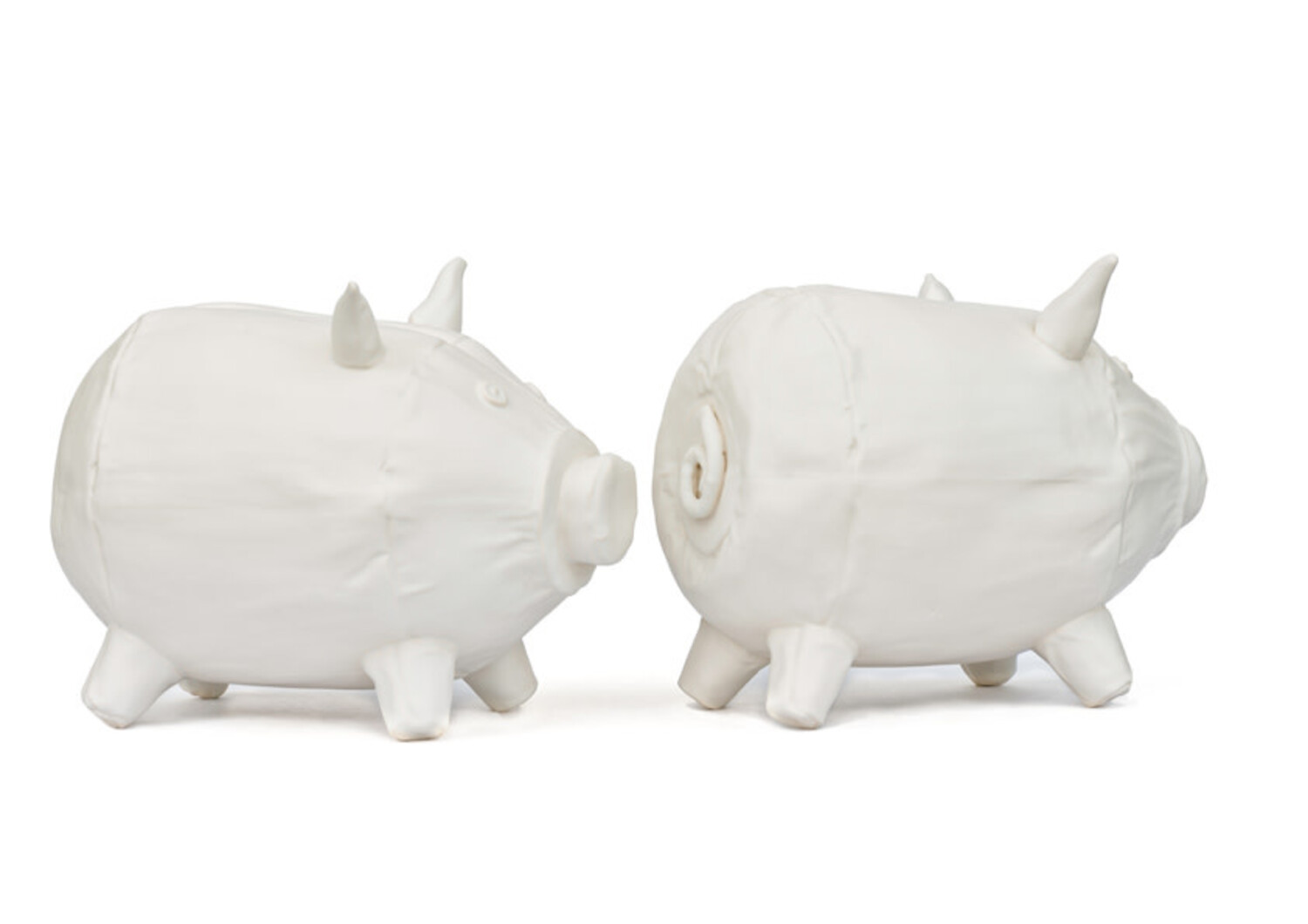 Soft Piggy Bank White Ceramics by Kiki van Eijk Please Do Not Enter