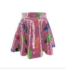 Monkey Sequin Flash Sweat Skirt