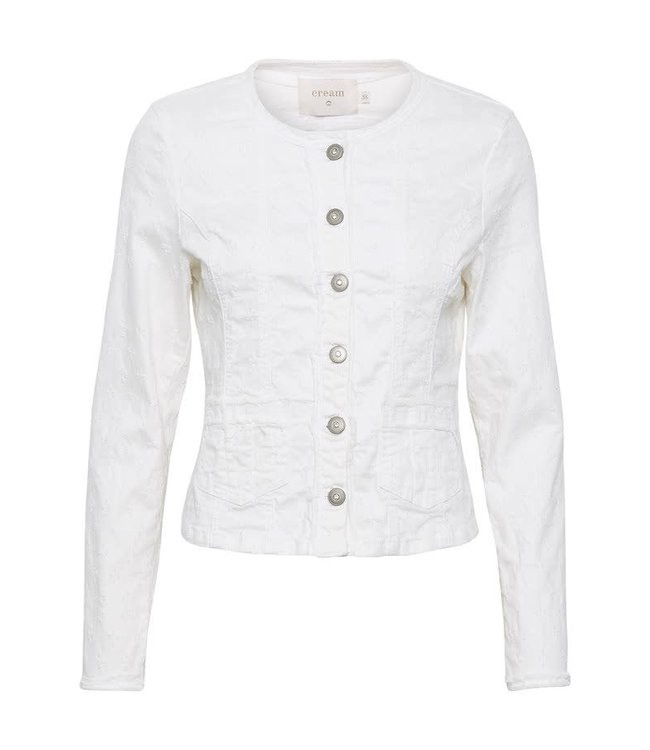 cream white denim jacket