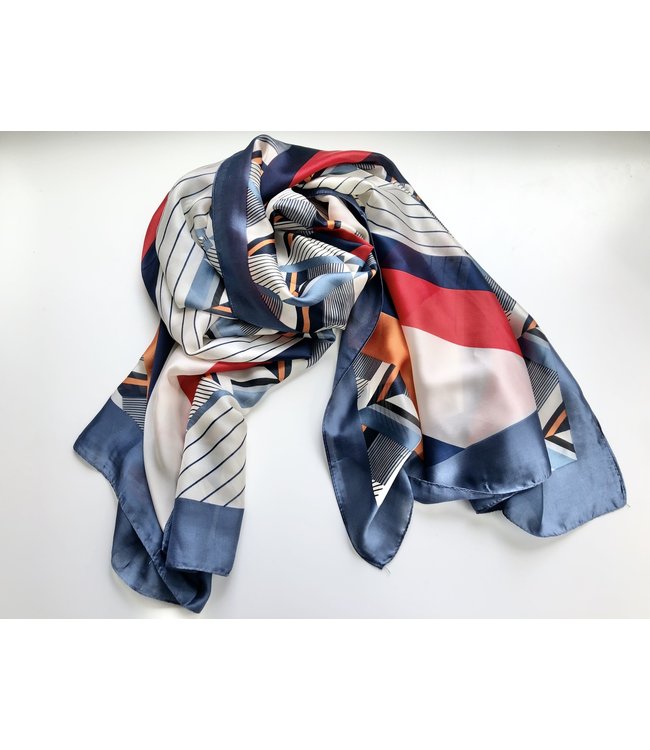 navy silk shawl