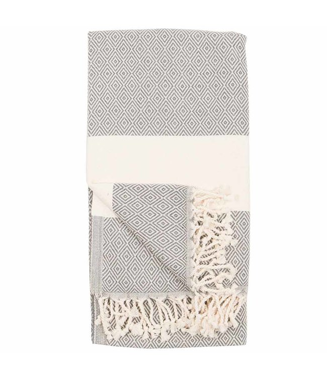 Pokoloko Turkish Towel - Grey Diamond