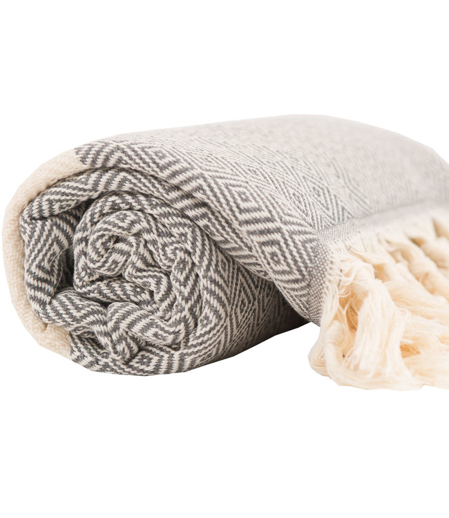 Pokoloko Turkish Towel - Grey Diamond