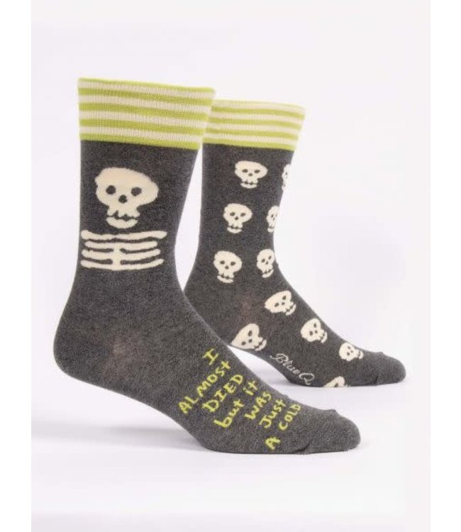 Blue Q I almost died - Crew Socks Men