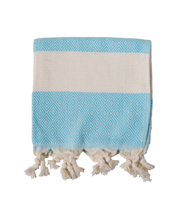 Pokoloko Turkish Hand Towel - Diamond - Aqua