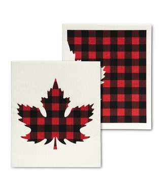 Check Leaf Dishcloth - Set of 2