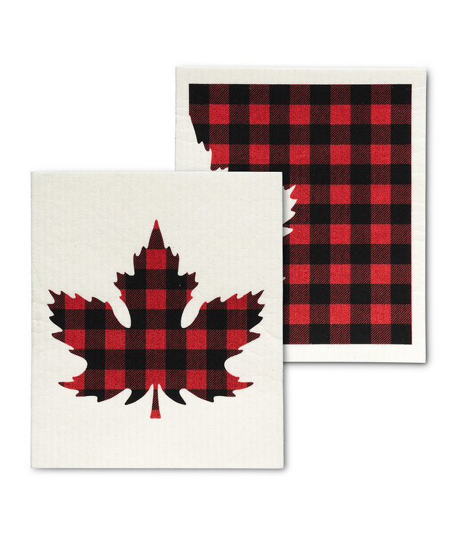 Check Leaf Dishcloth - Set of 2