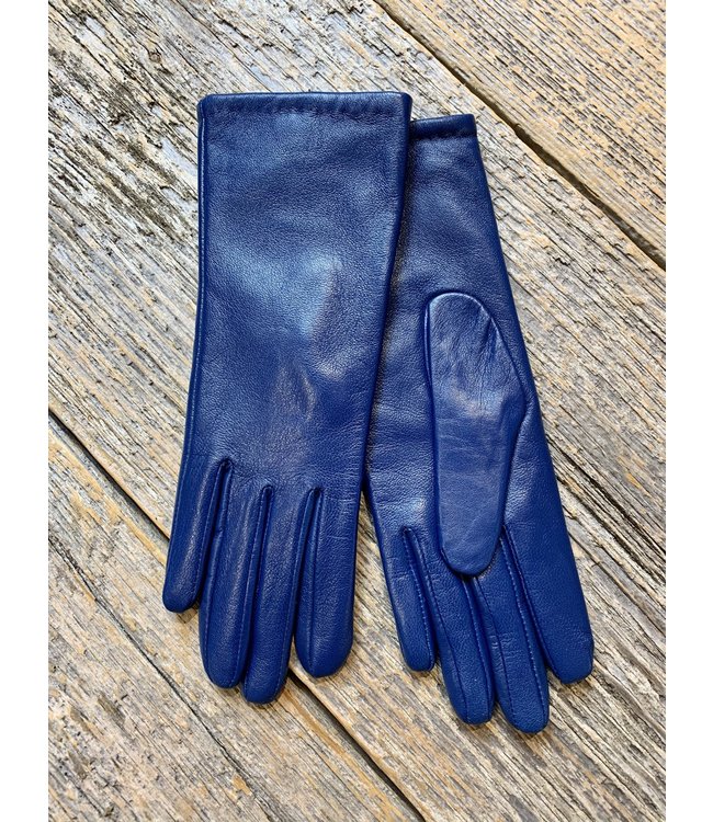 Navy Blue Leather Gloves Vintage St Michael Marks & Spencer 