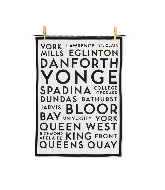 Abbott Toronto Streets Tea Towel
