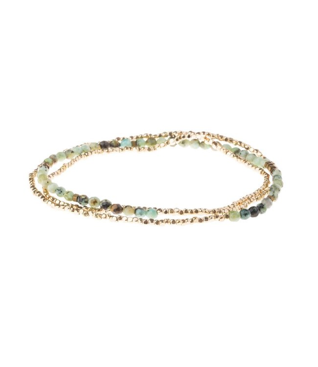 Scout Delicate Stone - Bracelet/Necklace - African Turq/Gold