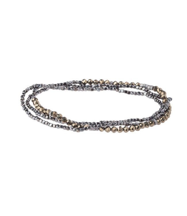 Scout Delicate Stone - Bracelet/Necklace - Pyrite/Silver