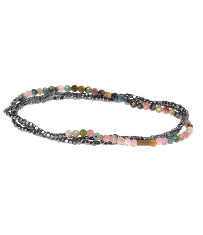 Scout Delicate Stone - Bracelet/Necklace - Tourmaline/Hematine
