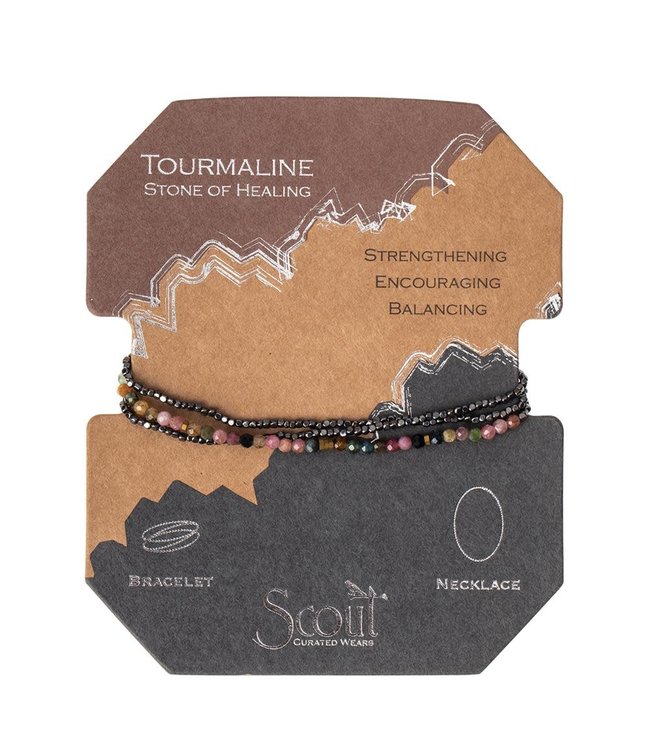 Scout Delicate Stone - Bracelet/Necklace - Tourmaline/Hematine