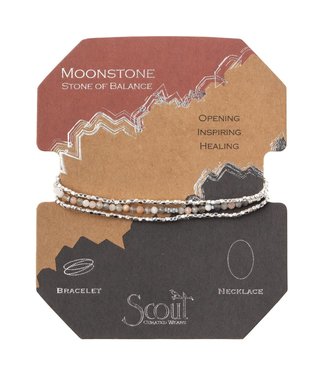 Scout Delicate Stone - Bracelet/Necklace - Moonstone / Silver