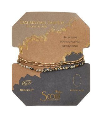 Scout *Delicate Stone - Bracelet/Necklace - Dalmatian Jasper