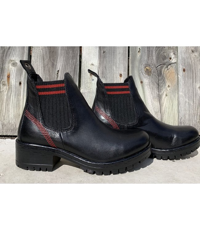 Bueno FLORIDA Booties - Black/Red Knit *