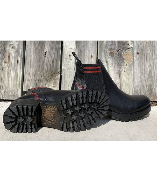 Bueno FLORIDA Booties - Black/Red Knit *
