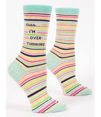 Blue Q Crew Socks - Shhh...I'm Overthinking