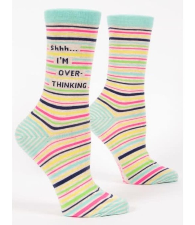 Blue Q Crew Socks - Shhh...I'm Overthinking