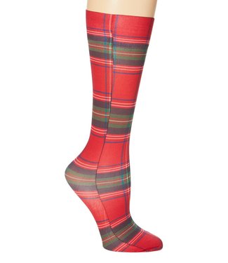 Celeste Stein Knee High Socks - Tartan Red Plaid*