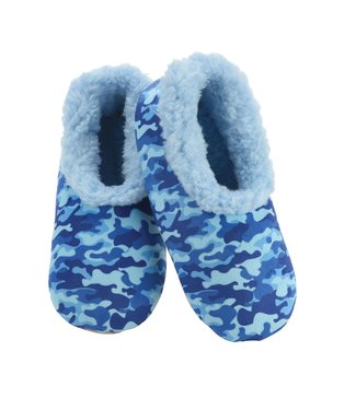 Snoozies Slippers - Kids Camo - Blue*