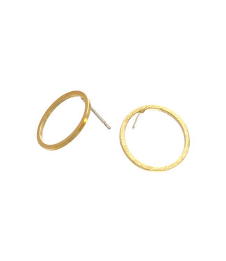 Side Gold Hoop Earrings*