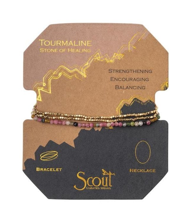 Scout *Delicate Stone - Bracelet/Necklace - Tourmaline/Gold