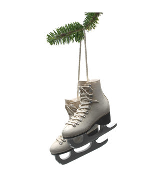 Ivory Figure Skates X-Mas Ornament*