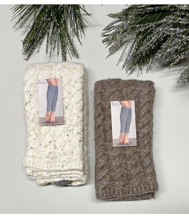 Lemon Legwarmers Tweed - Ivory