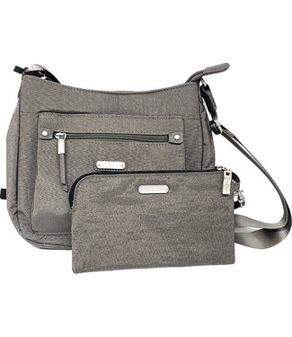 Baggallini Crossbody Uptown Bag w/ RFID wristlet - Sterling Shimmer