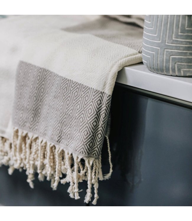 Pokoloko Turkish Towel - Diamond - Dune*