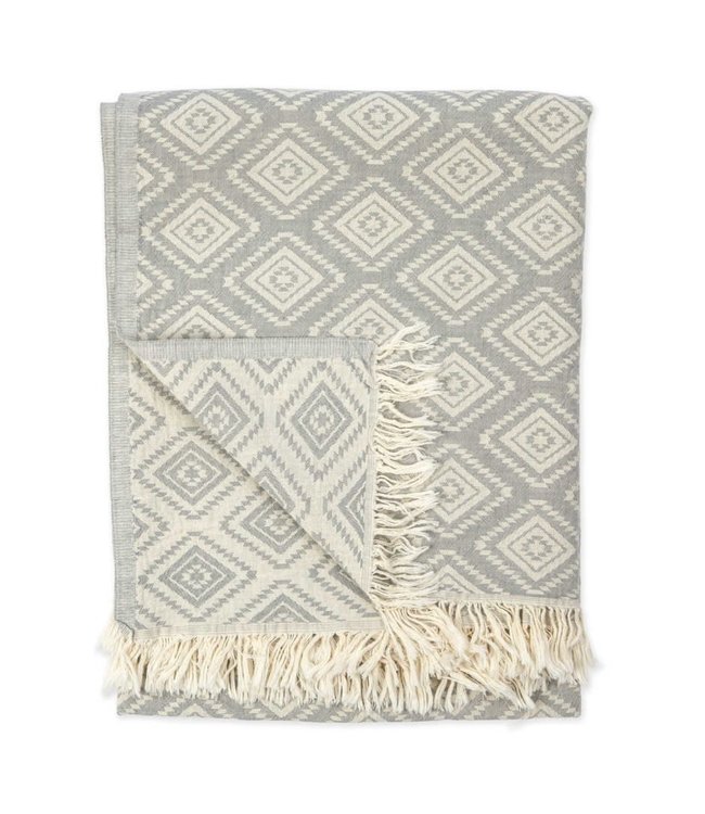 Pokoloko Turkish Towel - Pyramid - Light Grey