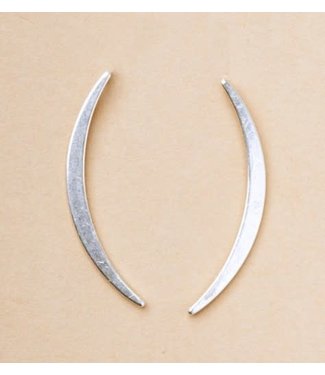 Scout Earrings - Gibbous Slice - Silver