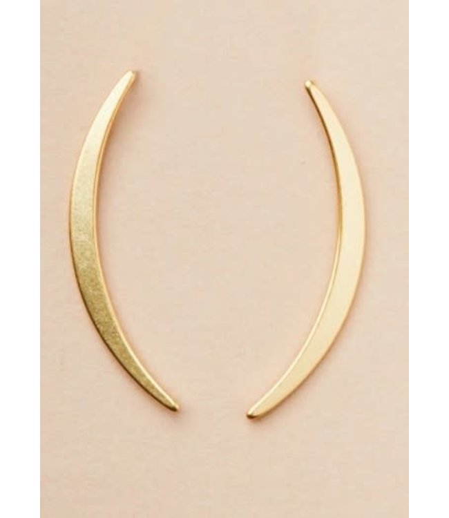 Scout Earrings - Gibbous Slice - Gold