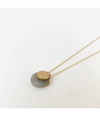 Stone and Metal Delicate Necklace