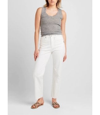 Silver Jeans High Rise Straight - White