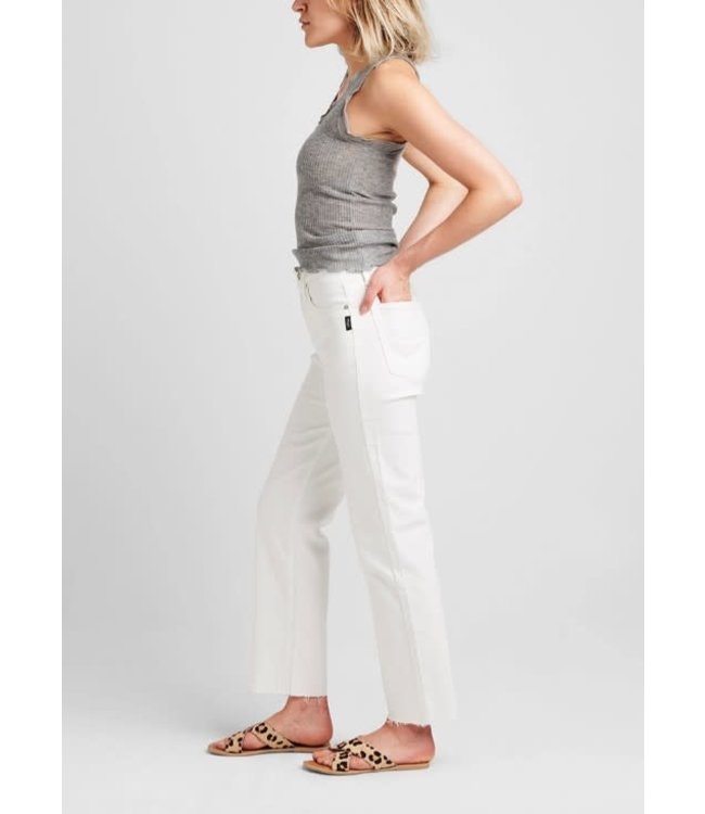 Silver Jeans High Rise Straight - White