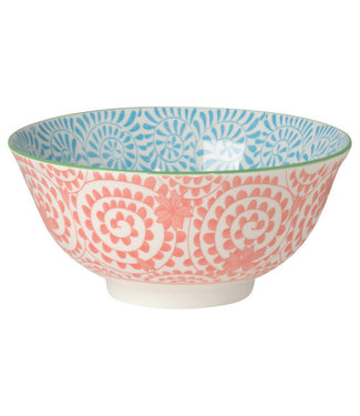 Danica Studio Bowl - 6" - Orange Swirls/Blue