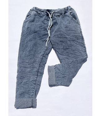 Made in Italy Crinkled Joggers - Jeans - Denim
