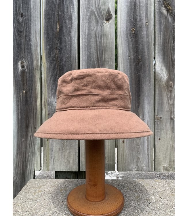 Puffin Gear Patio Linen Bowler Hat - Bark