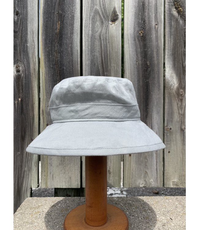 Puffin Gear Linen Bowler Hat - Silver Grey