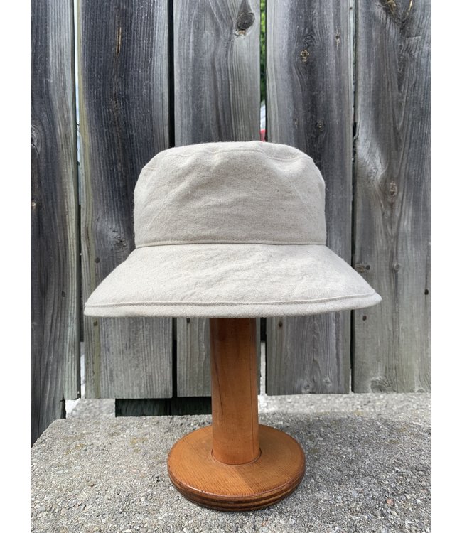 Puffin Gear Slouch Linen Bowler Hat - Natural