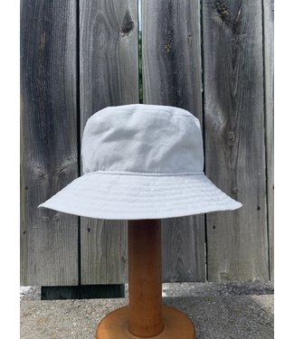 Puffin Gear Linen Wide Brim Bucket Hat - Grey